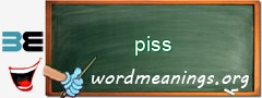 WordMeaning blackboard for piss